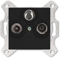 Розетка TV+R+SAT Оконечная без рамки ABB EPJ Levit 1-м. антрацит картинка